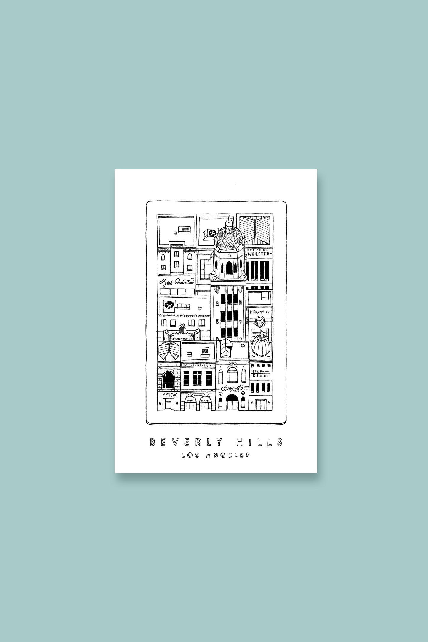 Cartes Postales quartiers Los Angeles