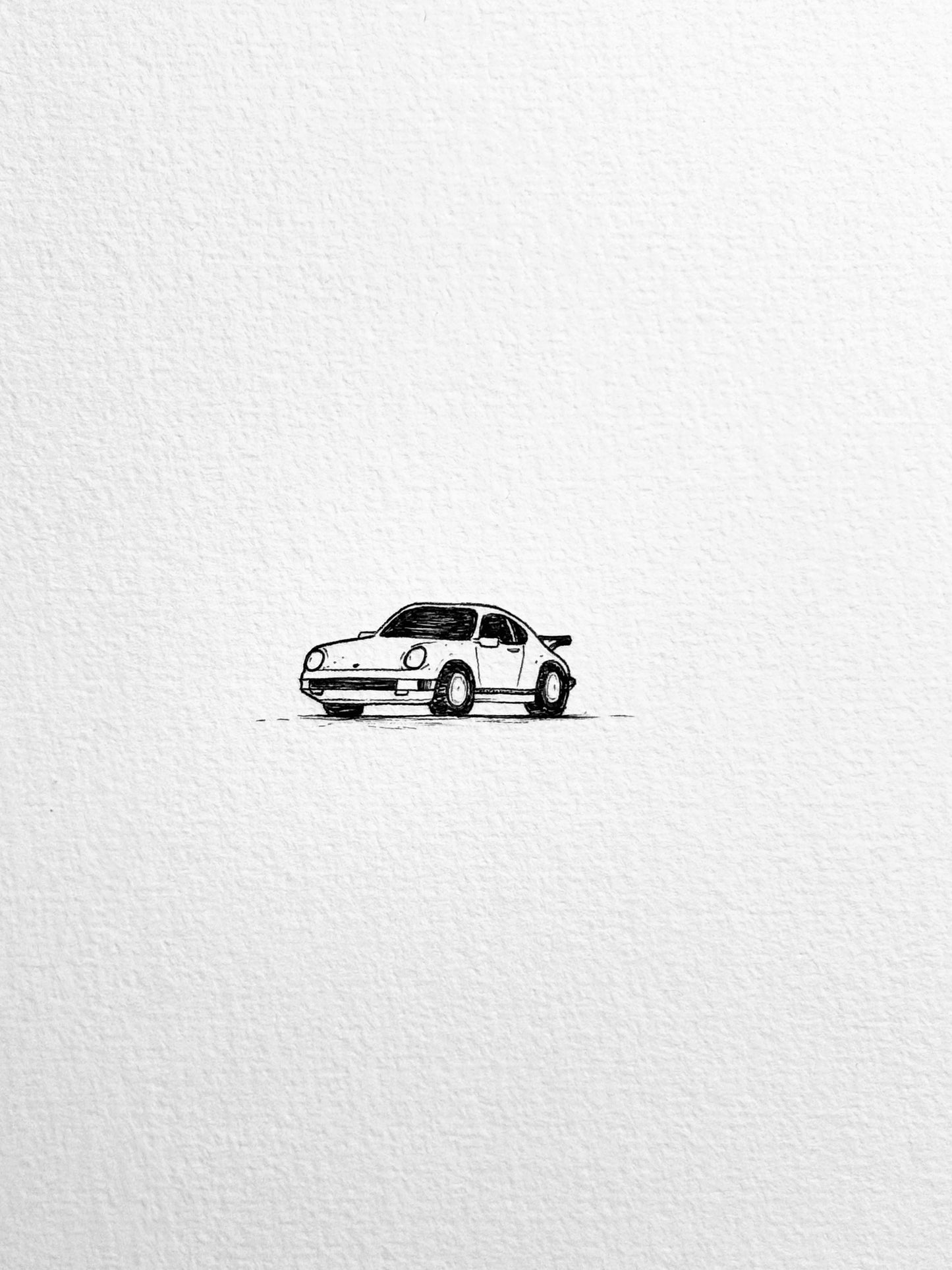 Oeuvre originale encadrée Porsche 911 TYPE G