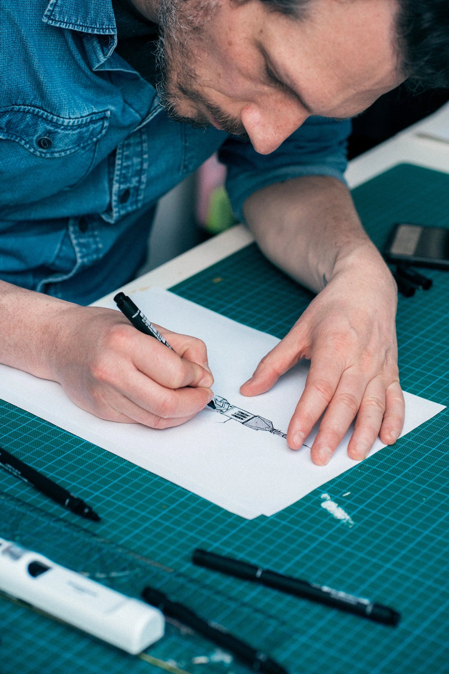 Affiche Nantes City - illustration de la ville - Docteur Paper