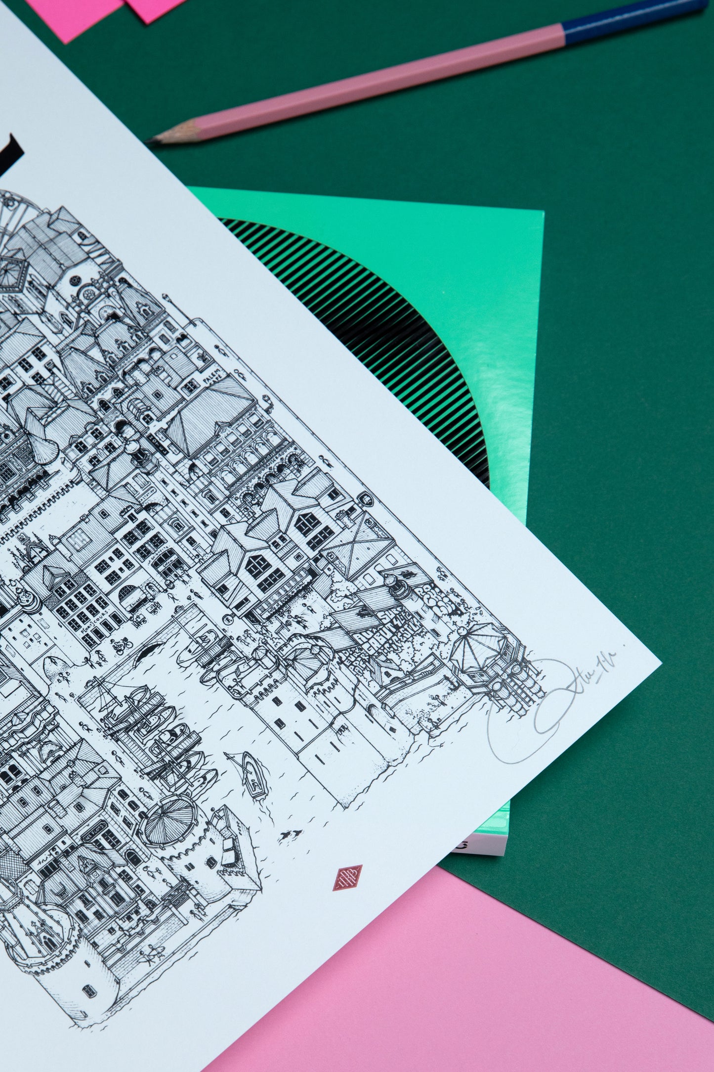 Affiche ville La Rochelle – Illustration de ville - Docteur Paper