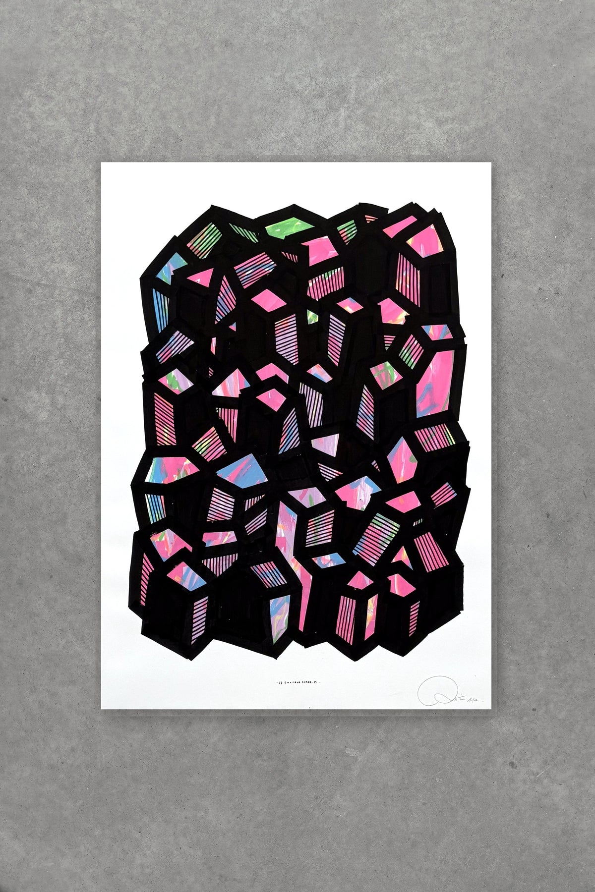 Oeuvre originale sur papier - Villages 021