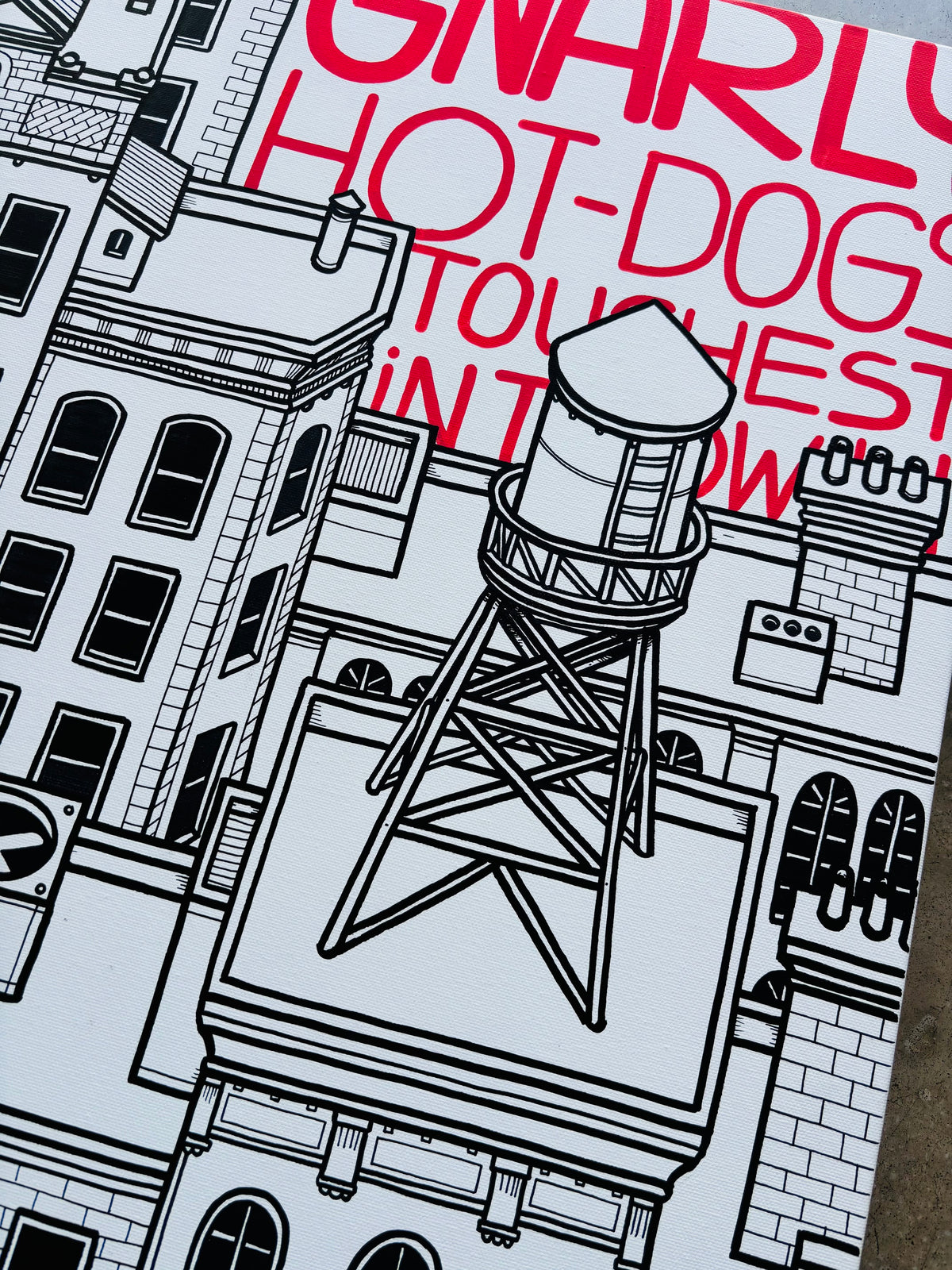 Toile - Gnarly Hot Dogs