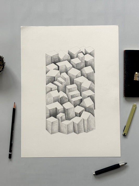 Oeuvre originale sur papier  - STRATA / Insula 02