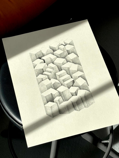 Oeuvre originale sur papier  - STRATA / Insula 02