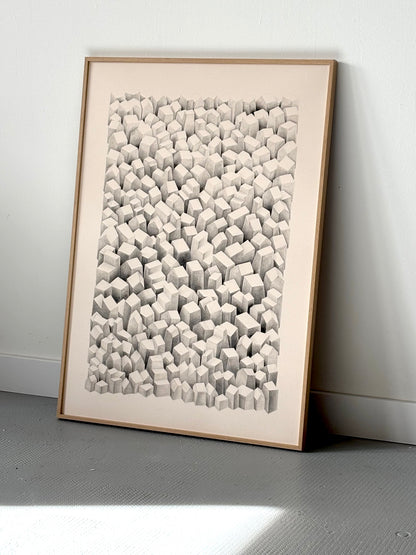 Oeuvre originale sur papier  - STRATA / Urbs 01