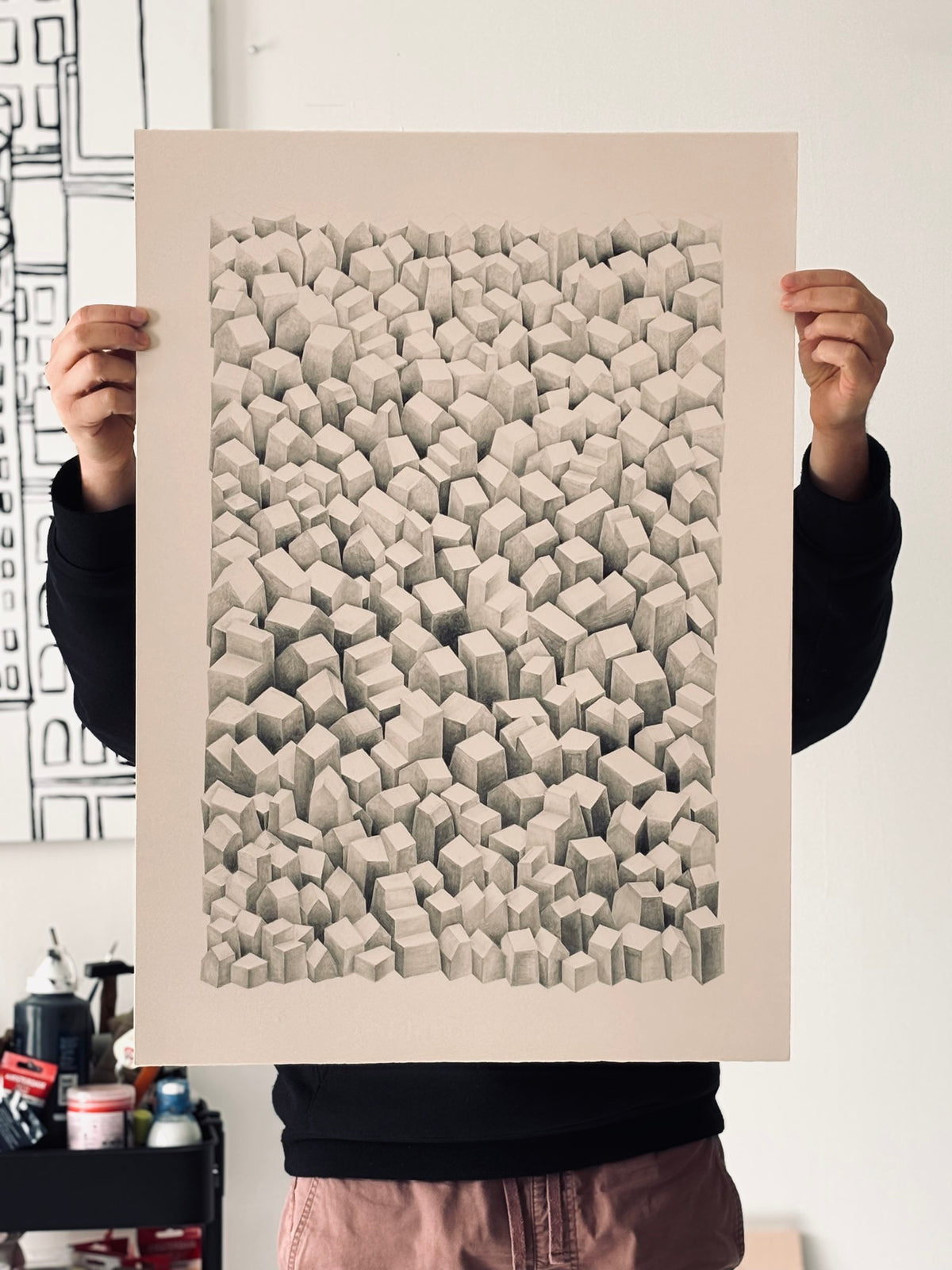 Oeuvre originale sur papier  - STRATA / Urbs 01