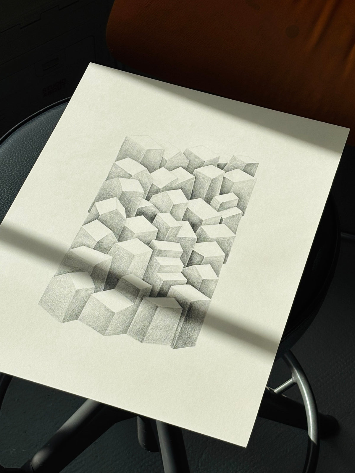 Oeuvre originale sur papier  - STRATA / Insula 01