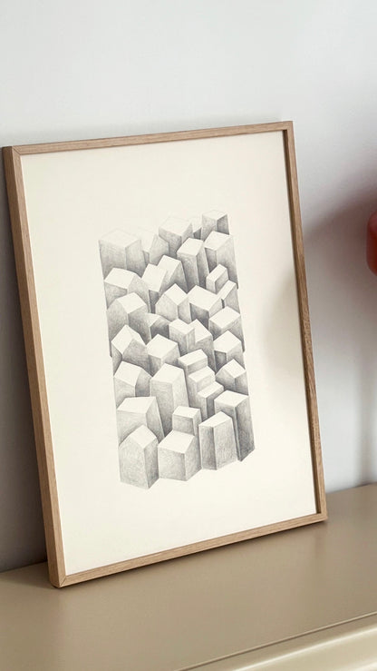 Oeuvre originale sur papier  - STRATA / Insula 01