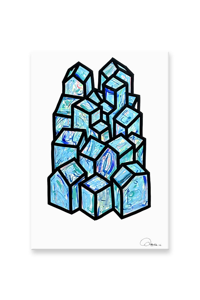 Toile - Villages BLEU#01