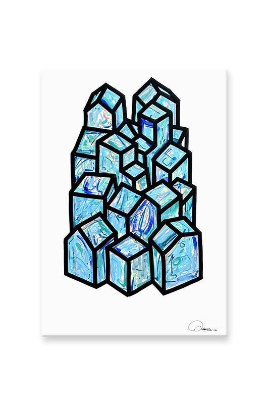 Toile - Villages BLEU#01