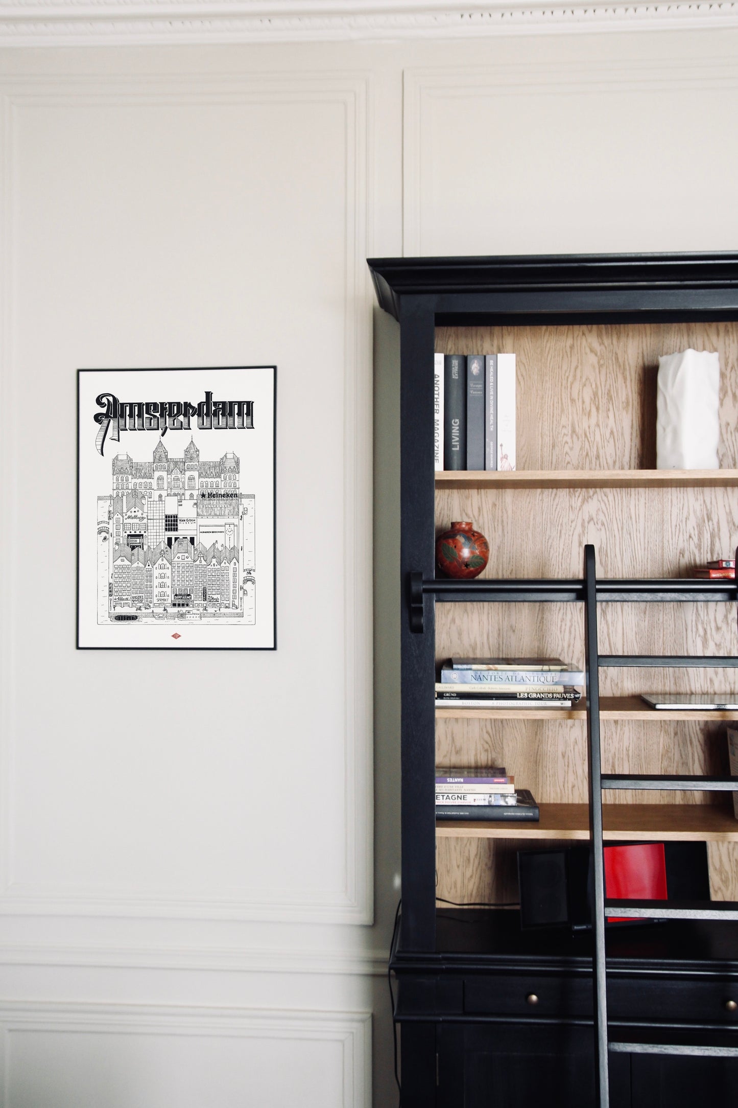 Affiche Amsterdam illustrée – Illustration de la ville - Docteur Paper