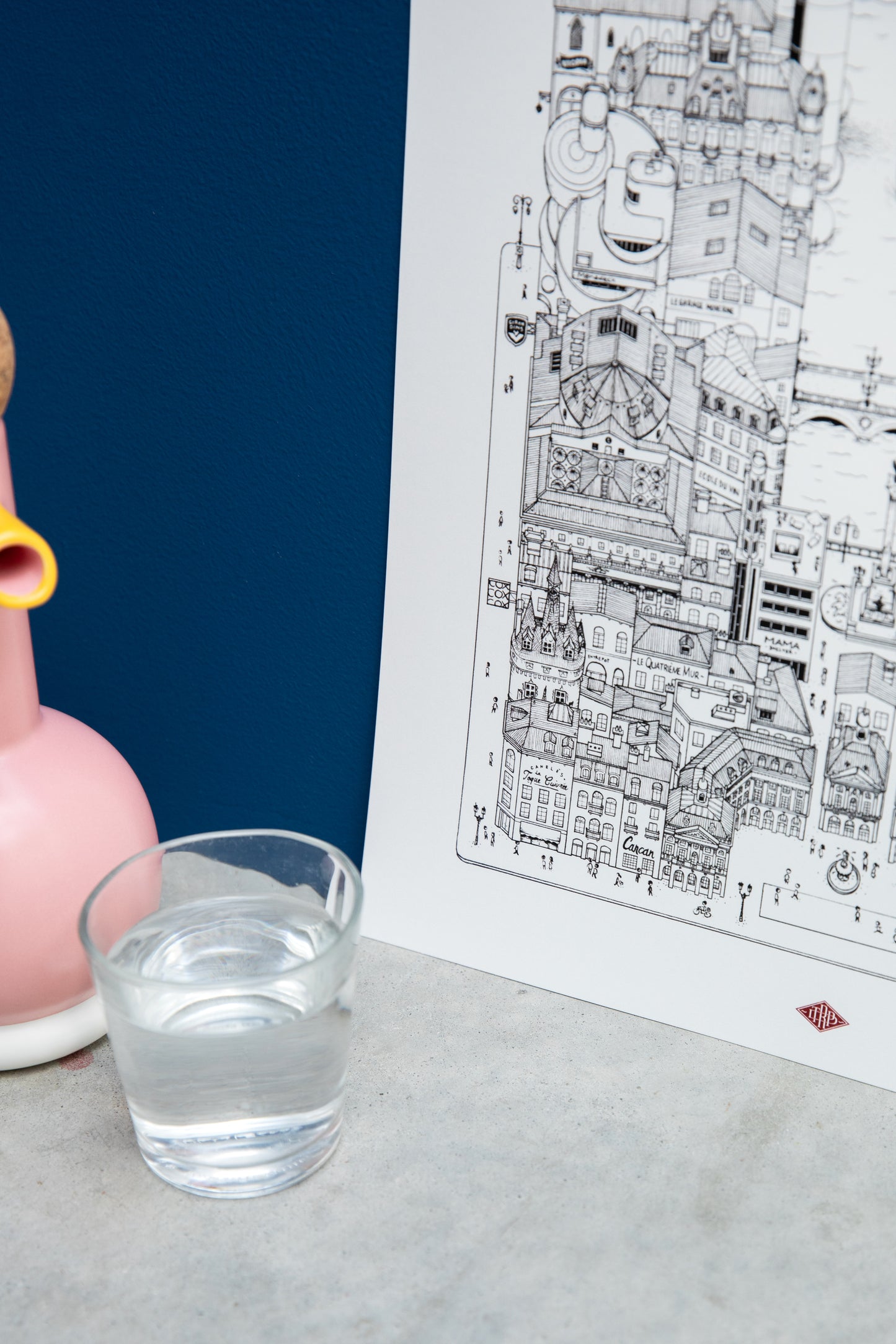 Affiche Bordeaux illustrée – Illustration de la ville - Docteur Paper