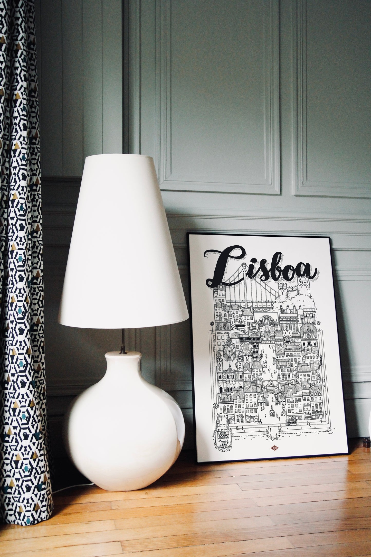 Affiche ville Lisbonne – Illustration de ville - Docteur Paper