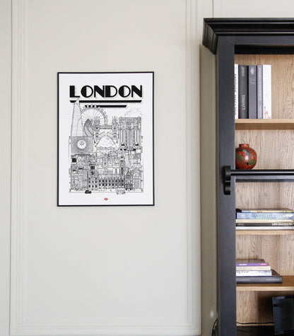 Affiche Londres - Docteur Paper