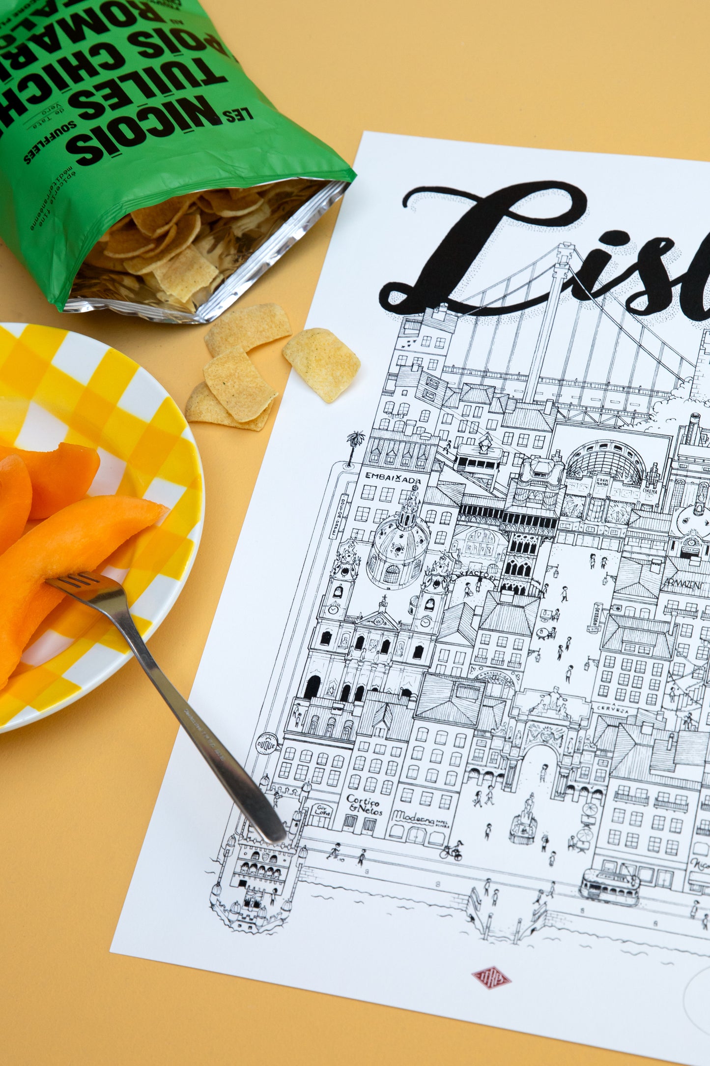 Affiche ville Lisbonne – Illustration de ville - Docteur Paper