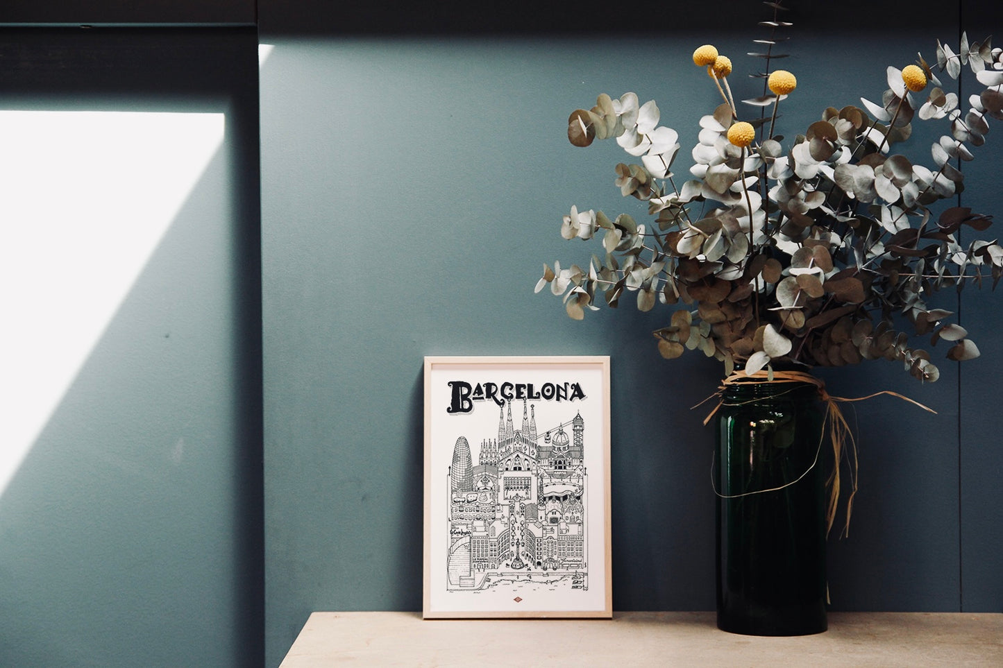 Affiche Barcelone illustrée – Illustration de la ville - Docteur Paper