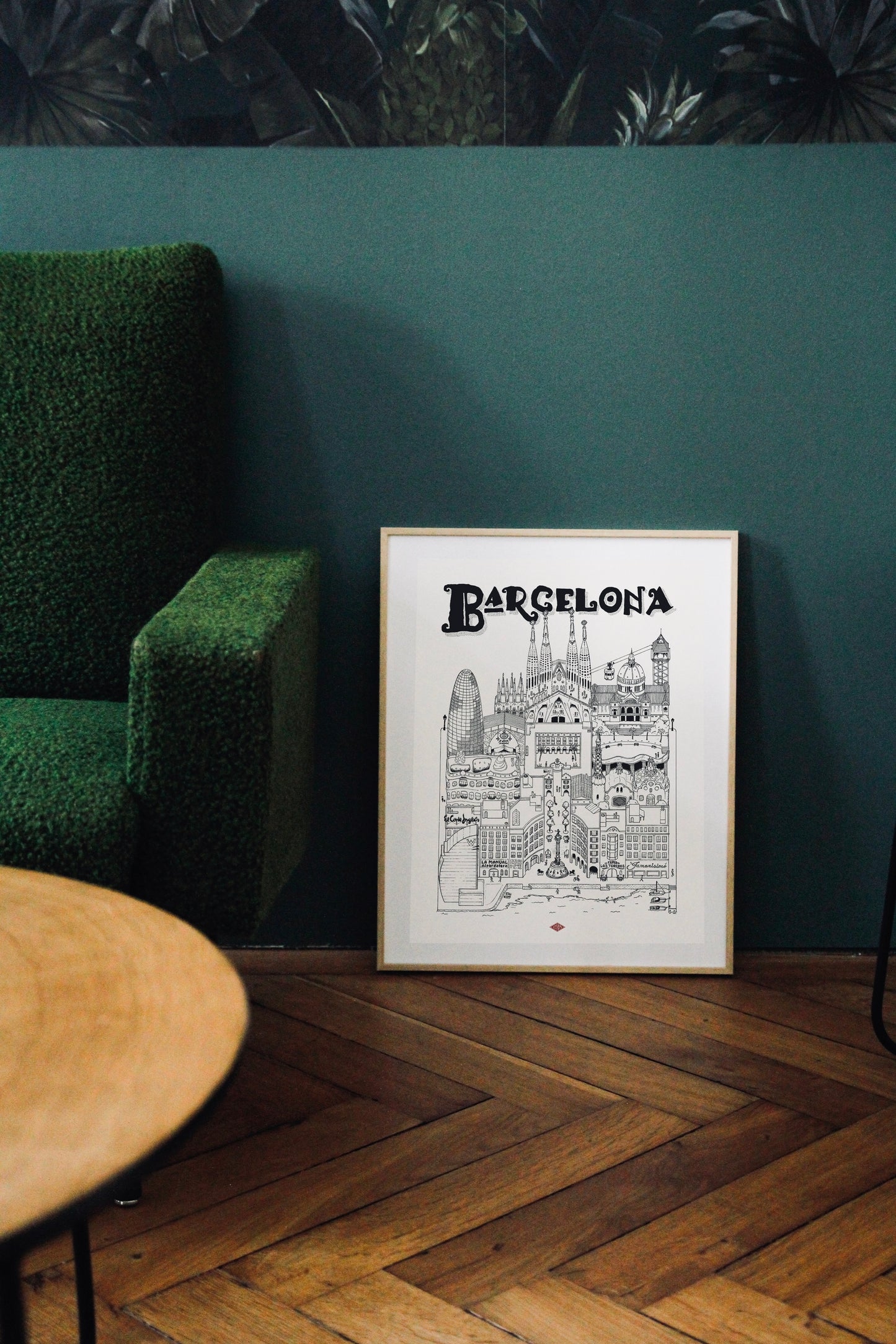 Affiche Barcelone illustrée – Illustration de la ville - Docteur Paper