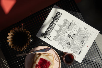 Affiche Amsterdam illustrée – Illustration de la ville - Docteur Paper