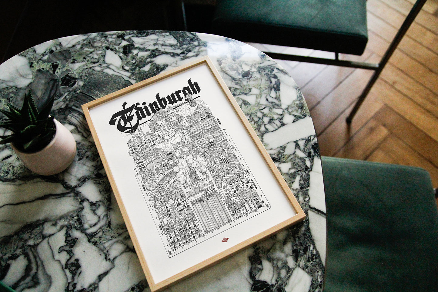 Affiche ville Édimbourg – Illustration de ville - Docteur Paper