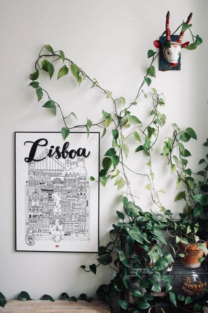 Affiche ville Lisbonne – Illustration de ville - Docteur Paper