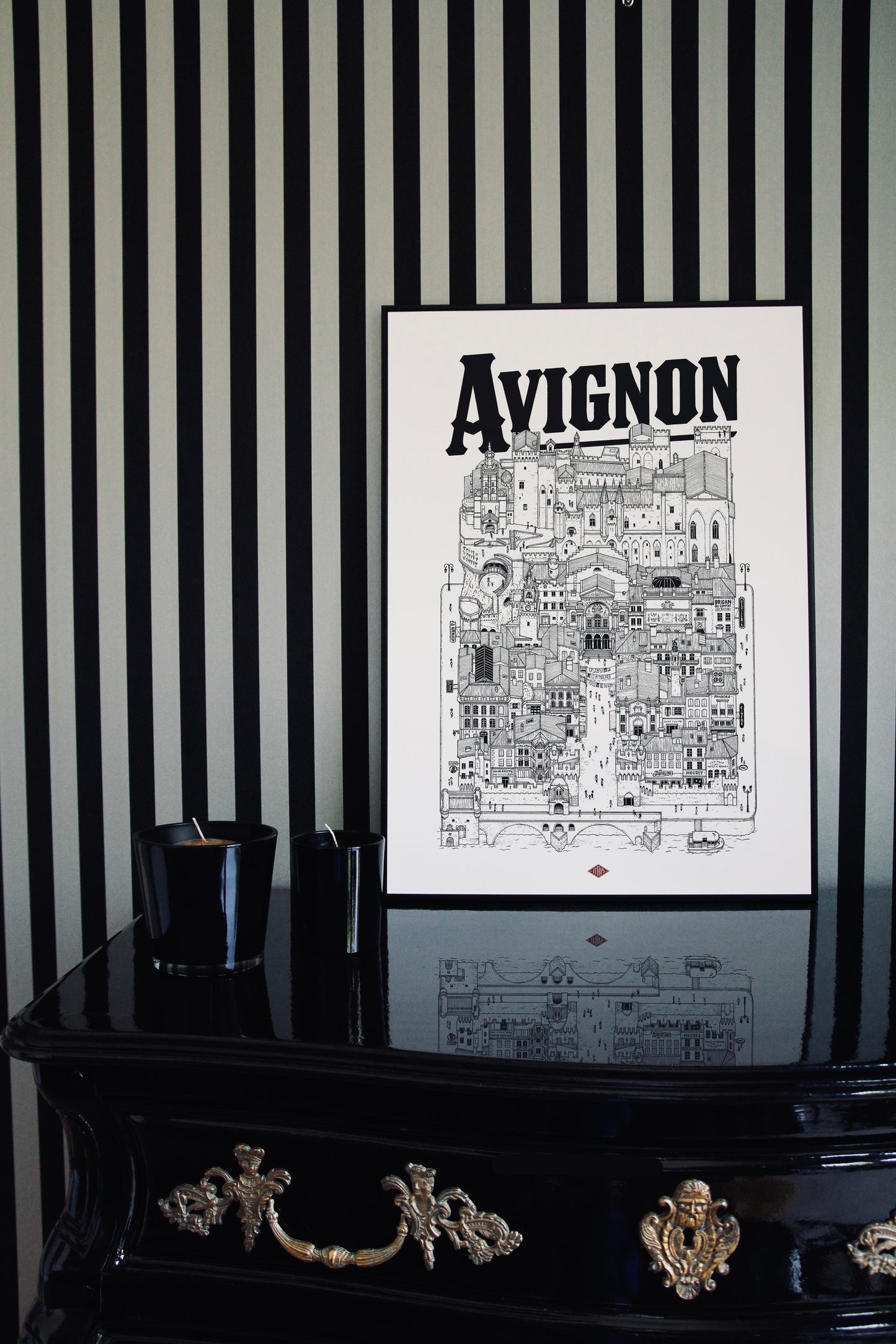Affiche ville Avignon - Docteur Paper