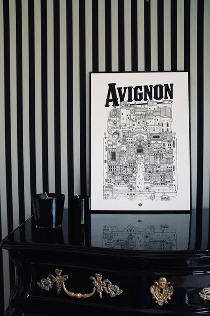 Affiche ville Avignon - Docteur Paper