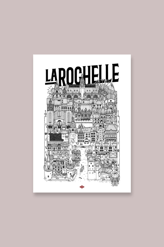 Affiche ville La Rochelle – Illustration de ville - Docteur Paper