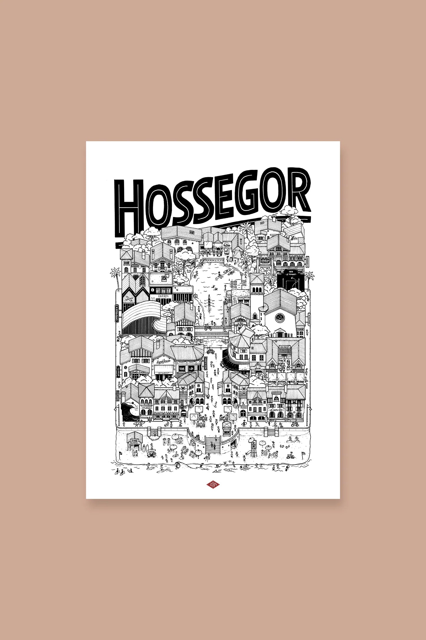 Affiche Hossegor - Docteur Paper