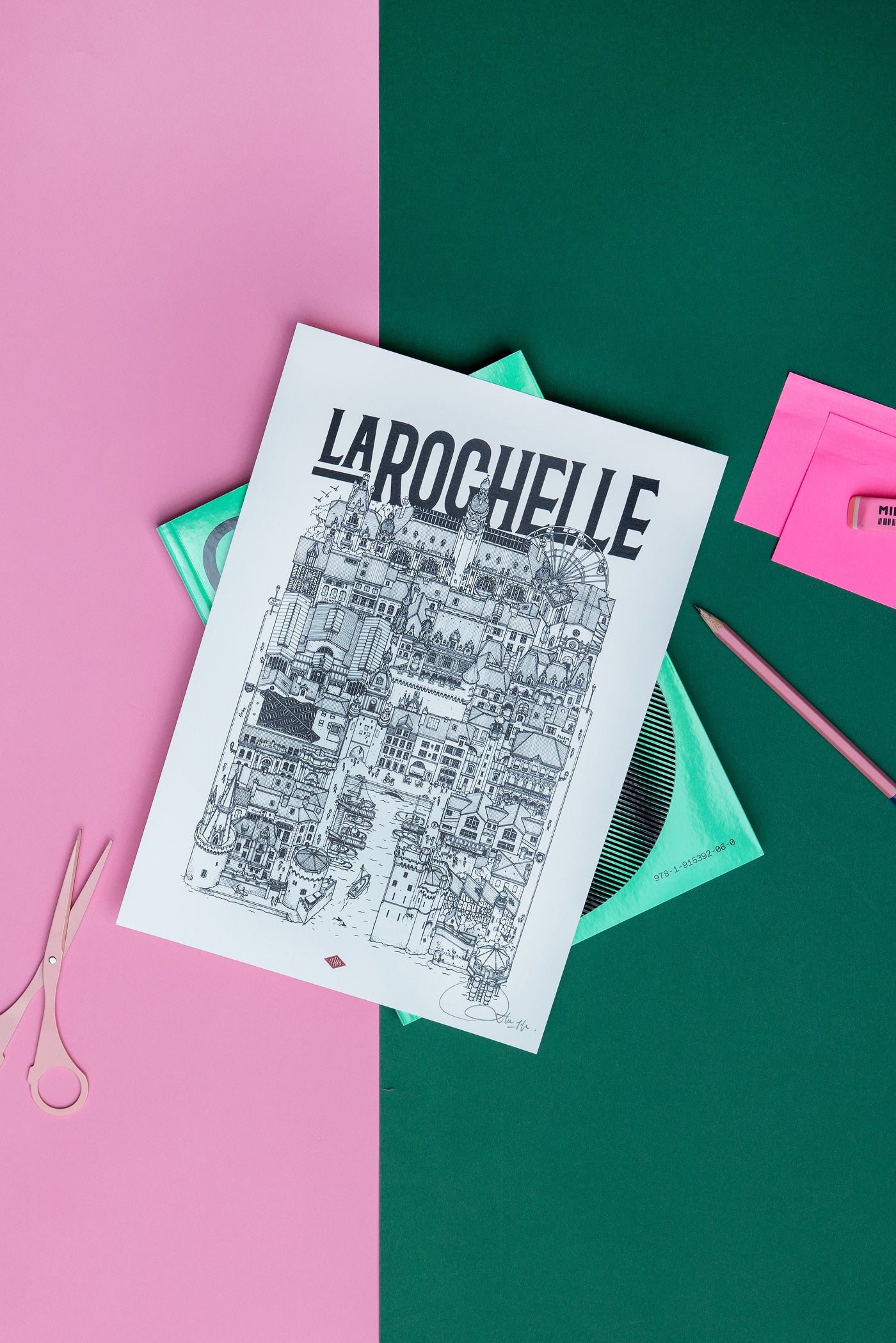 Affiche ville La Rochelle – Illustration de ville - Docteur Paper