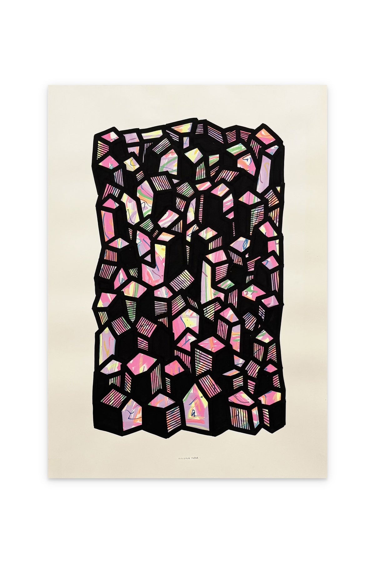 Oeuvre originale sur papier - Villages 029