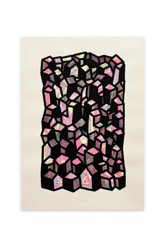 Oeuvre originale sur papier - Villages 029