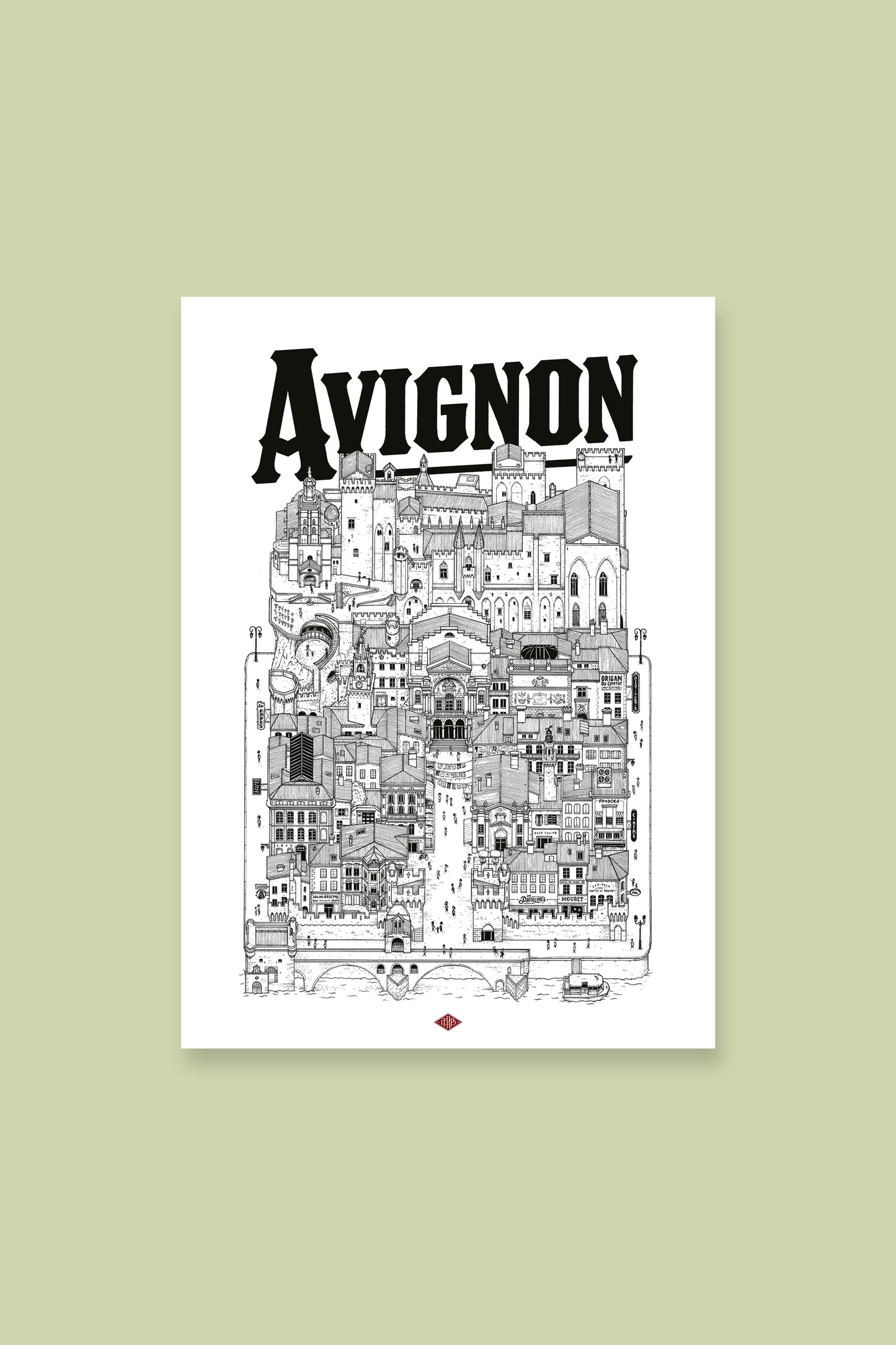 Affiche ville Avignon - Docteur Paper
