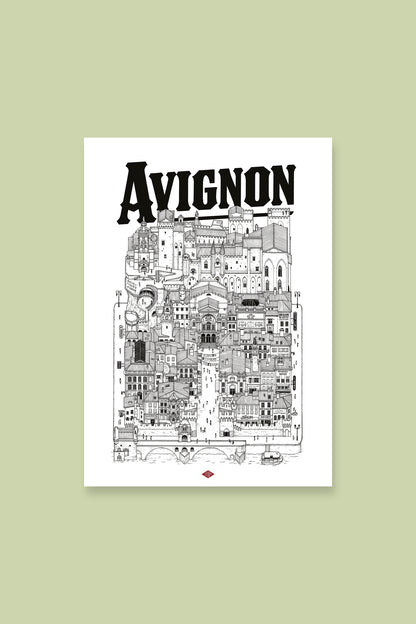 Affiche ville Avignon - Docteur Paper