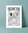 affiche new york en noir et blanc par docteur paper