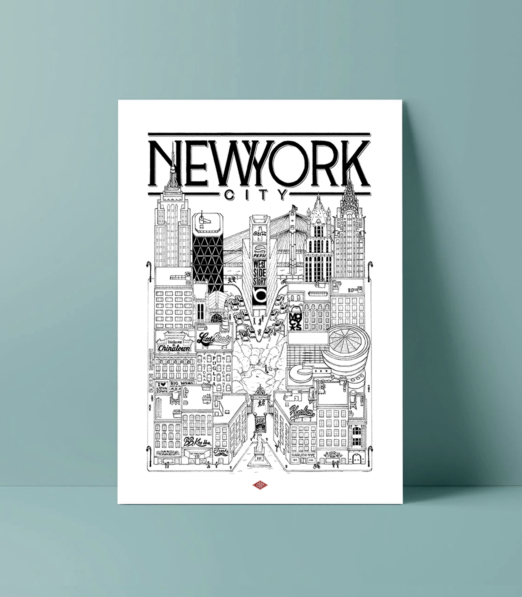 Affiche de New York par Docteur Paper (4 formats de poster)