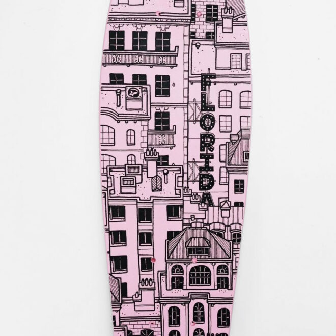 planche de skateboard illustrée par docteur paper